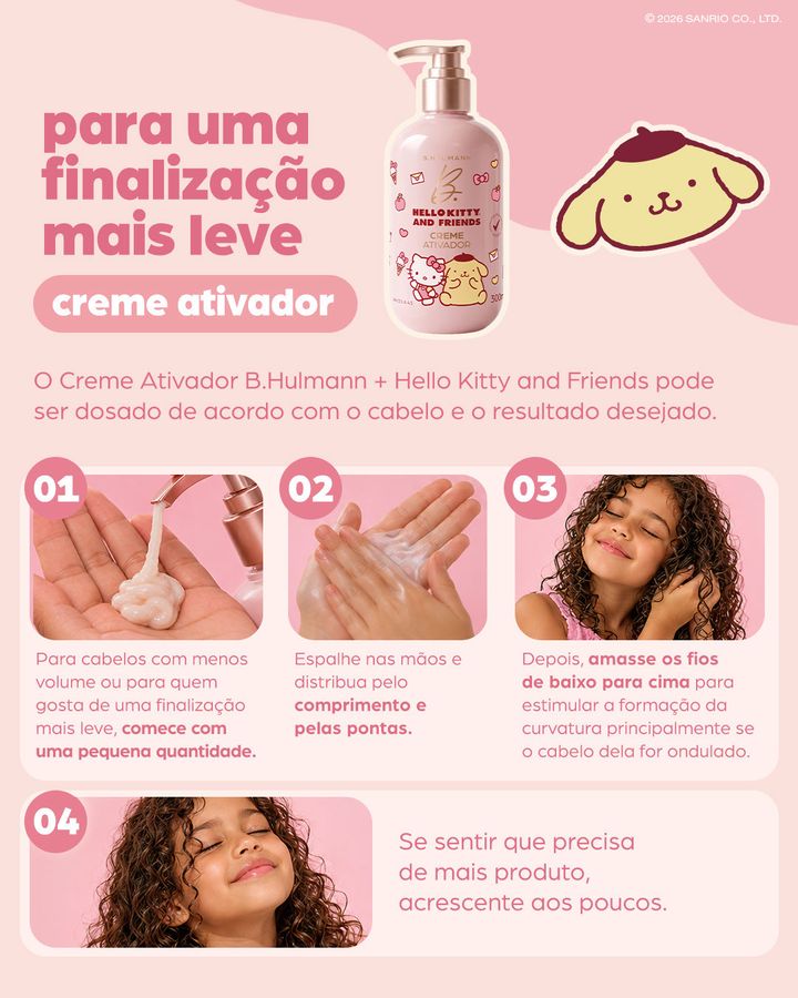 Página do guia: finalização mais leve com creme ativador